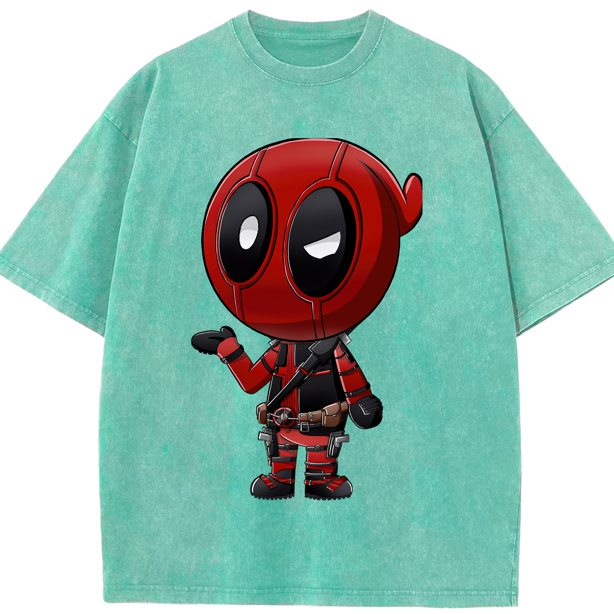 （画像用） Deadpool デッドプール 綿100% ヴィンテージ風 半袖Tシャツ（フロントプリント）